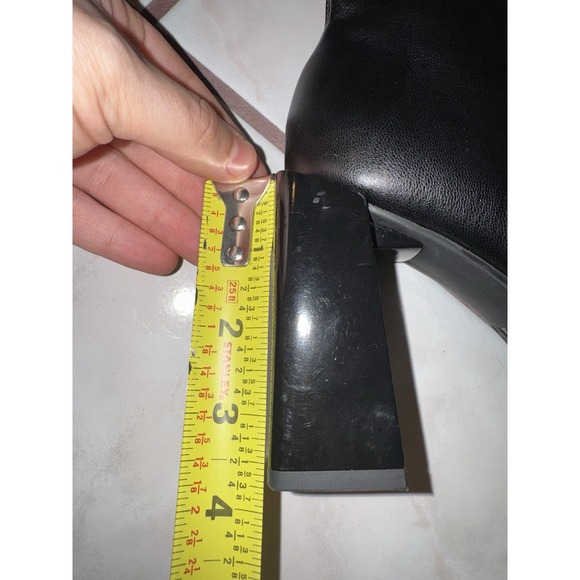 Gianni Bini Square Toe Zipper Ankle Boots Block Mid Heel Size 5.5M - Picture 11 of 11